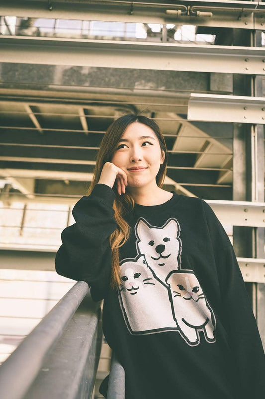 xChocoBars: Pets Black Crewneck