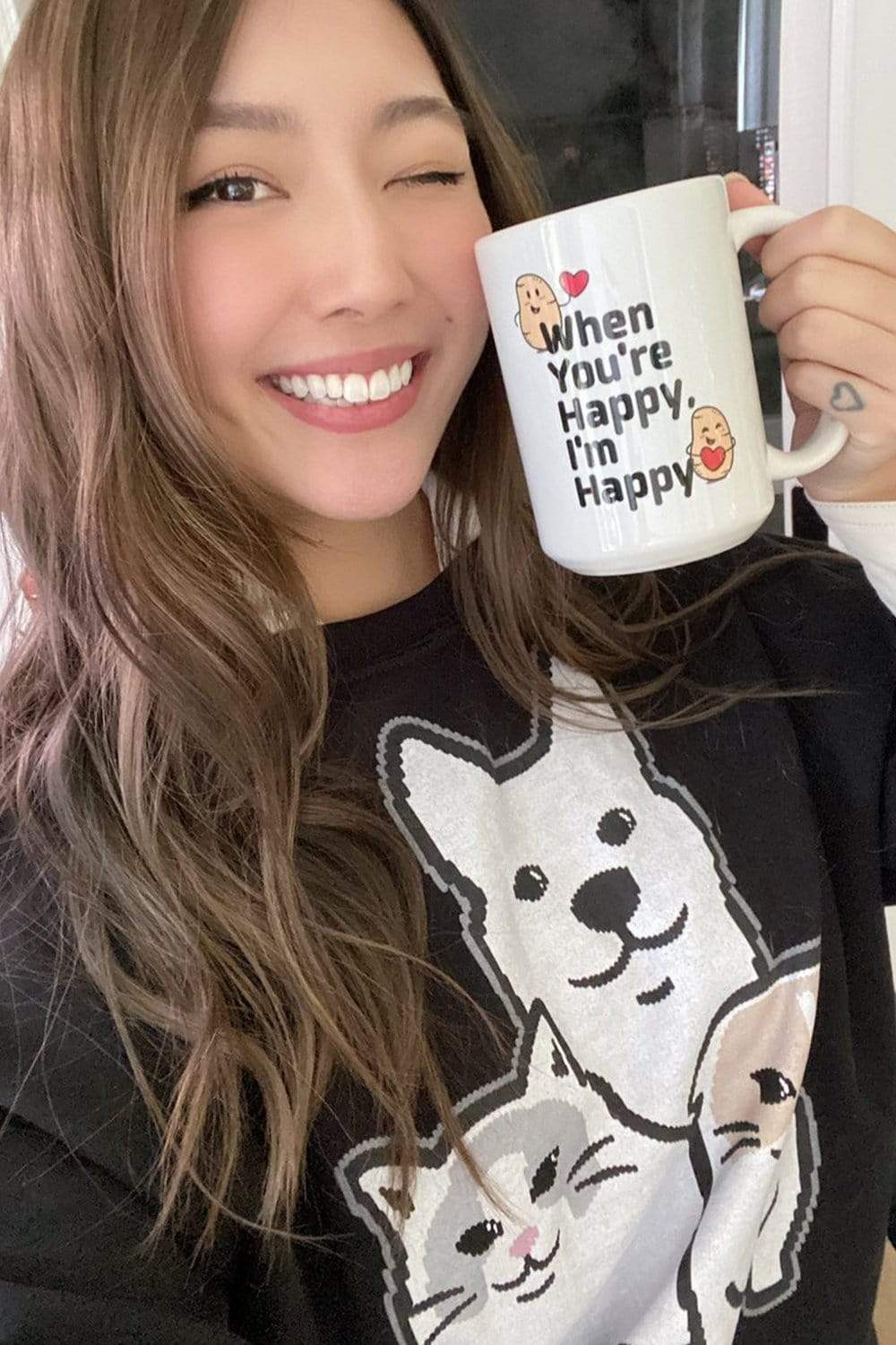 xChocoBars: 'When You're Happy I'm Happy' White Mug