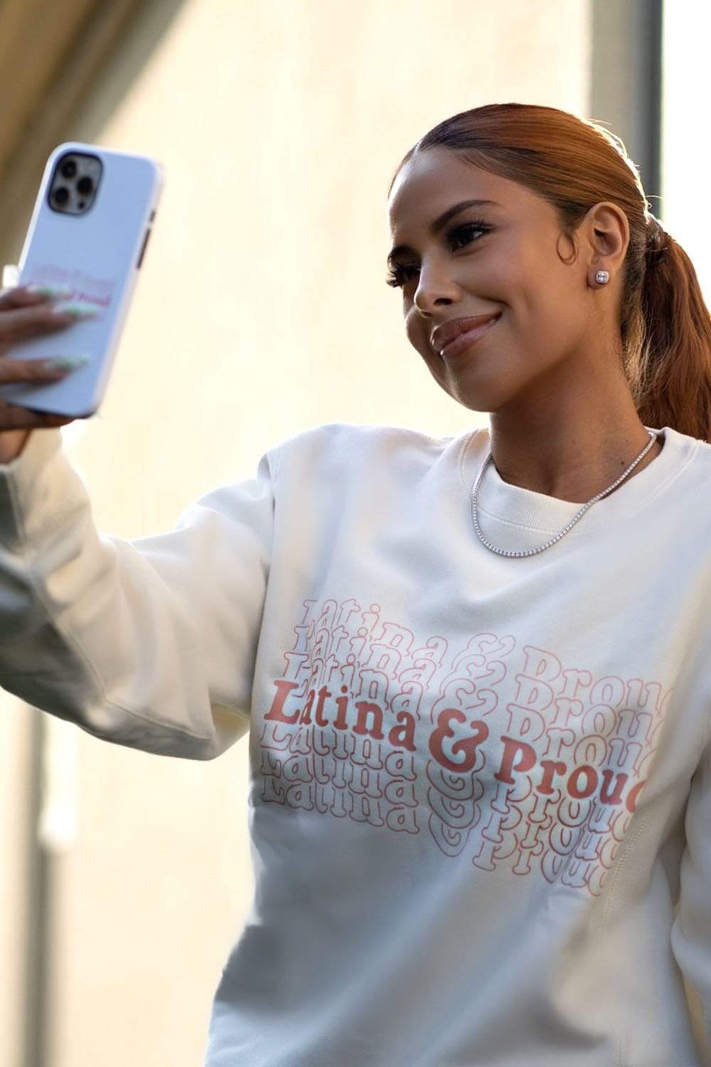 Yris Palmer: Latina and Proud Cream Phone Case