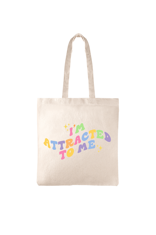 Zoe Roe: I'm Attracted To Me Tan Tote Bag
